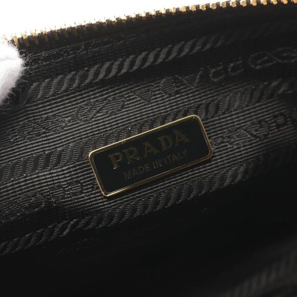 Prada Nylon Leather Shoulder Bag Black - Picture 2 of 4